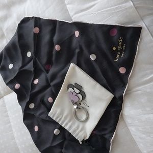 Kate spade ♠️ scarf and key chain.